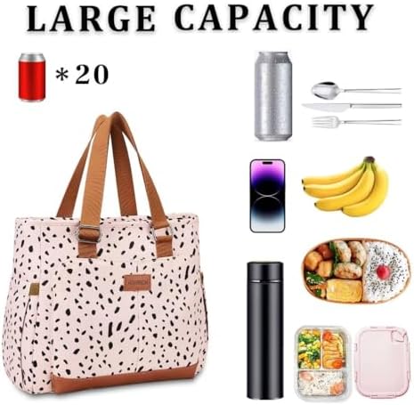 HSHRICH Insulated Lunch Bag Women - Large Tote Lunch Box For Work