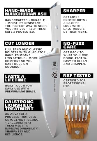 Dalstrong 12-Pc Knife Block Set - White Handles