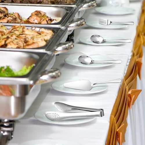 10PCS 18/8 Stainless Steel Serving Utensils Set for Parties