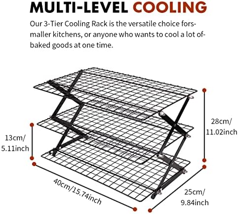 ShellKingdom 3 Tier Collapsible Cooling Rack, Outdoor Camping Picnic Shelf
