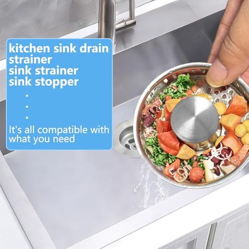Upgraded 3-in-1 Pop-Up Kitchen Sink Drain Strainer Stopper