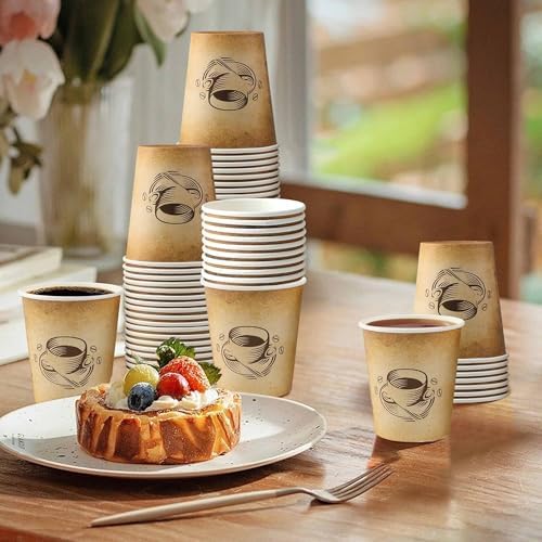 Clawsoff 200 Pack 10 oz Coffee Cups Disposable Paper Cups