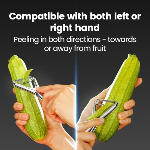 Gourmet Easy Vegetable Peeler, Ultra Sharp Blade, Stainless Steel Y Peeler