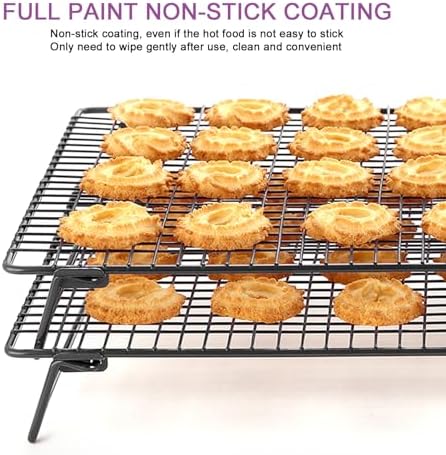 Cooling Rack for Baking, 17x11 inch Baking Sheet with Foldable Leg