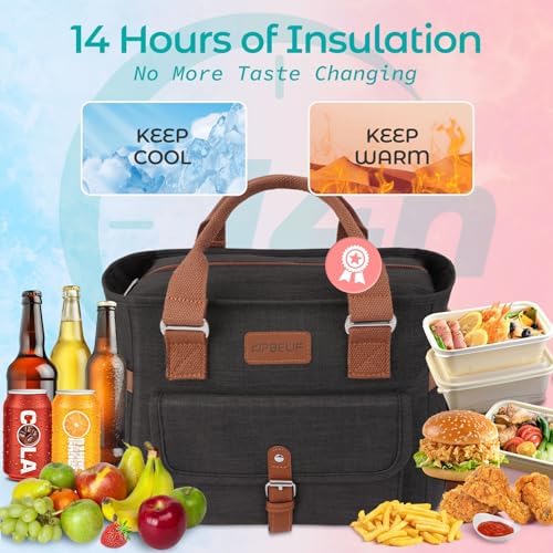 Classy Insulated Lunch Bags for Women, Large Lunch Box for Work & Picnic