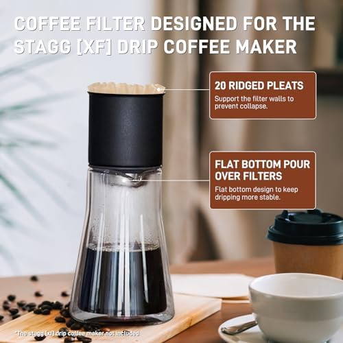 200 Pack Stagg [XF] Pour Over Coffee Paper Filters (Brown)