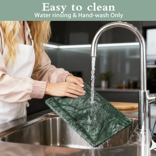 Marble Cutting Board for Kitchen 12×8 Inch green