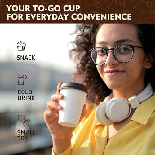 YEEHAW 16 oz Disposable Coffee Cups with Lids 100 Pack
