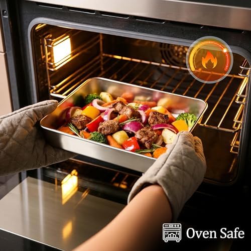 LIANYU 9 Inch Baking Pan Set with Lid, Square Cake Pan for Lasagna Brownie