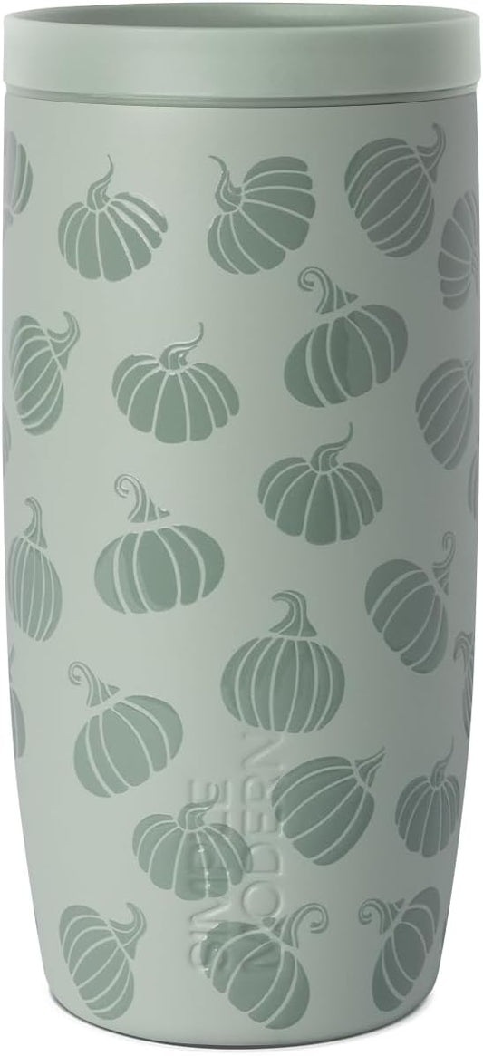 Simple Modern Halloween Signature Voyager | 16oz Travel Coffee Mug Tumbler with 360° Lid | Gifts for Women Men | Ceramic-Lined Insulated Stainless Steel Cold Brew Iced Coffee Cup | Gourdgeous Green