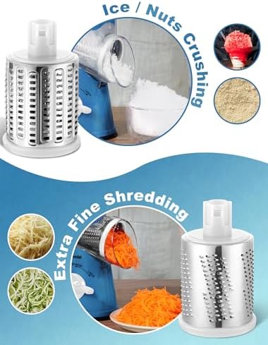Geedel Rotary Cheese Grater Hand Crank, Cheese Shredder Vegetable Slicer