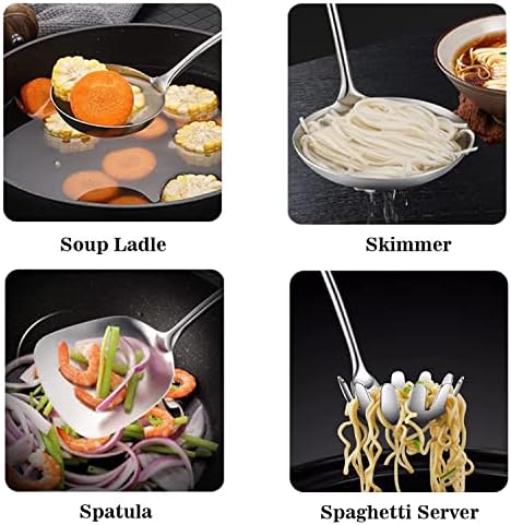Stainless Steel Kitchen Cooking Utensils Set 6 PCS Dishwasher Safe