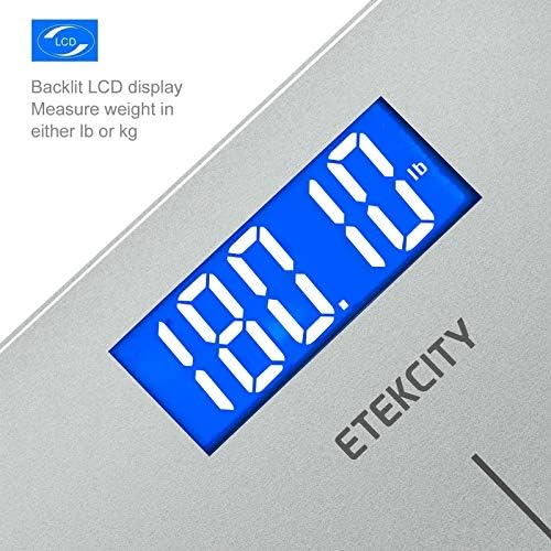 Etekcity Digital Electric Bathroom Scale for Body Weight, 400 lbs, Sliver