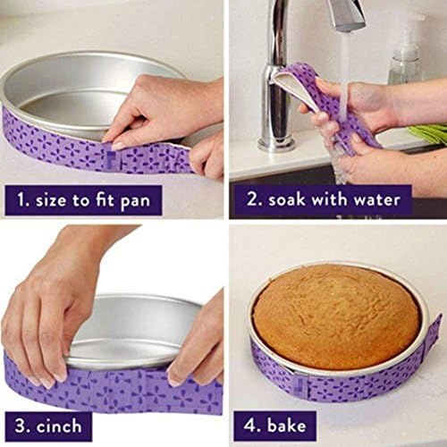 Mity rain 4-Piece Cake Pan Dampen Strips