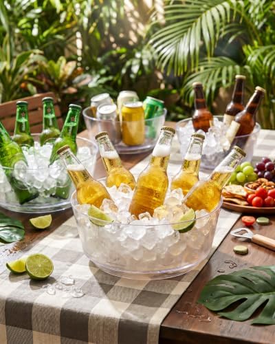 Hioasis 8 Pack Clear Serving Bowls for Buffet