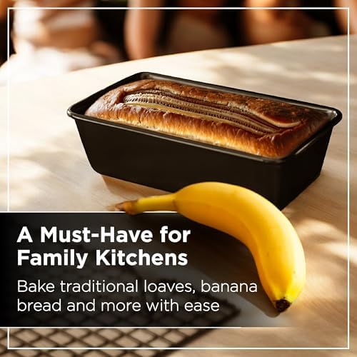 Wrenbury Large 2lb Loaf Pan for Baking Bread – Non Stick Carbon Steel Bread Pan 9.5 Inch for Homemade Banana Cake and Meatloaf – PTFE Free Bakeware