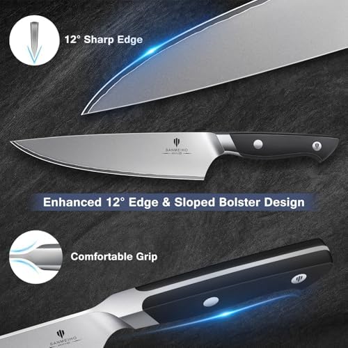 10 PCS Japanese Kitchen Knife Set, Dishwasher Safe