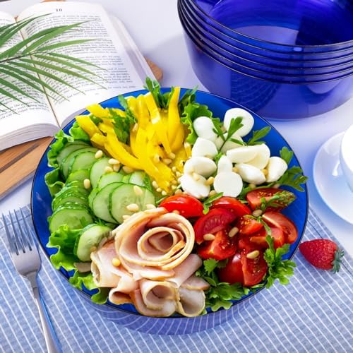 Hioasis 8 Pack Clear Blue Bowls for Party