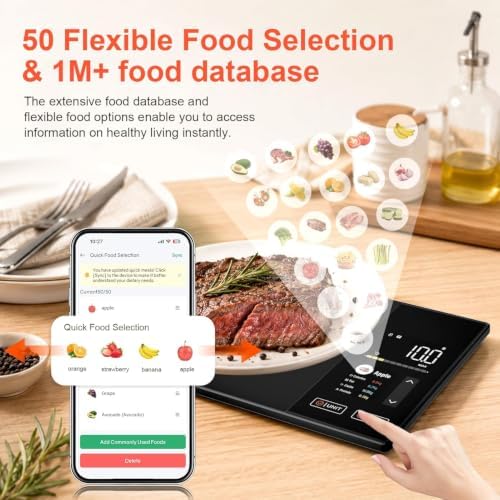 Smart Food Scale with Nutrition Calculator, App and Barcode Scanner