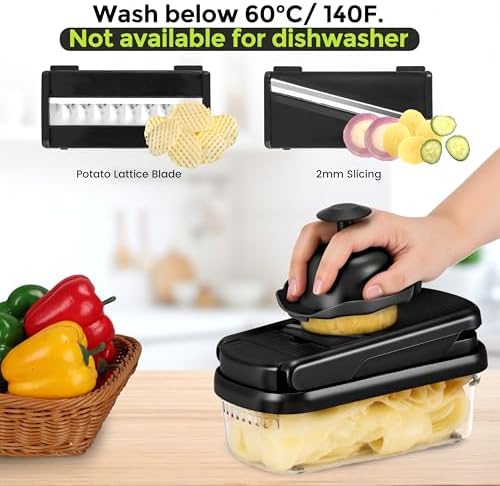Yusshn Vegetable Chopper, 12-in-1 Food Veggie Chopper Cutter with Container