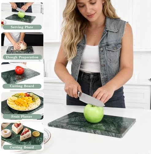 Marble Cutting Board for Kitchen 12×8 Inch green