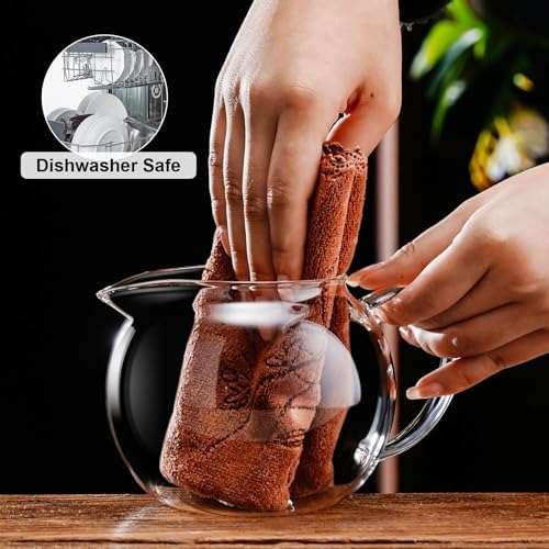 PARACITY Glass Teapot for Stovetop, 50 oz Clear Tea Kettle with Infuser