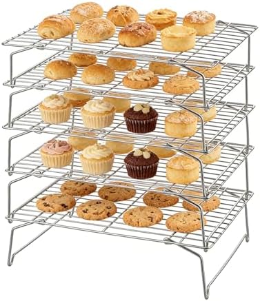 Herogo 5-Tier 15"x10" Stainless Steel Baking Cooling Rack