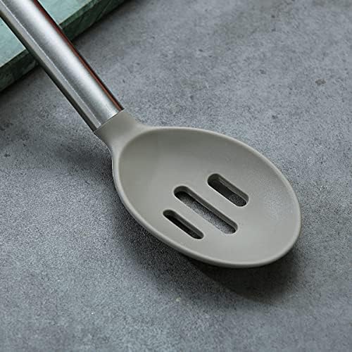 Berglander Cooking Spoon, Non-stick Silicone Slotted, Basting Spoon For Cooking, Kitchen Serving Dishwasher Safe, Easy to Clean