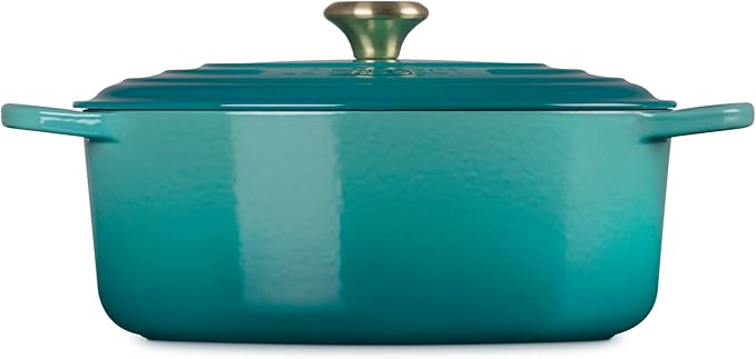 Le Creuset Enameled Cast Iron Signature Oval Dutch Oven, 6.75 qt., Riviera