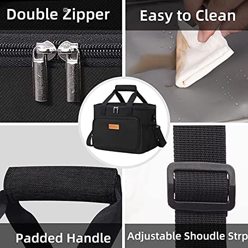 iknoe Insulated Lunch Bag, Foldable 8.5L Cooler Bag for Men & Women, Lunch Box