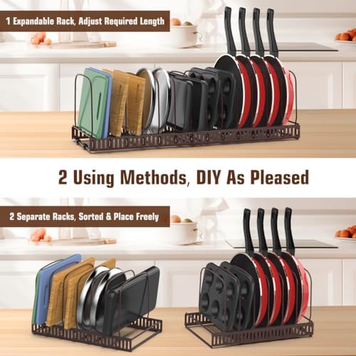 Housolution Cutting Board and Baking Tray Cookie Sheet Organizer, Bronze