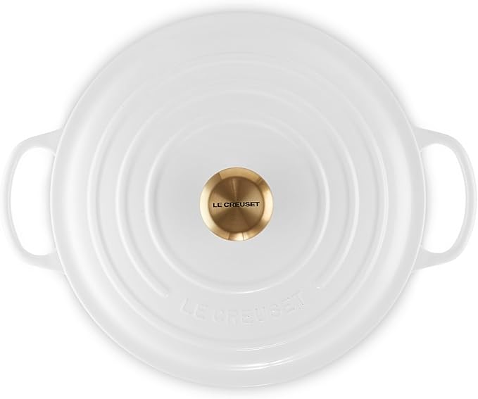 Le Creuset Enameled Cast Iron Signature Round Dutch Oven, 7.25 qt., White