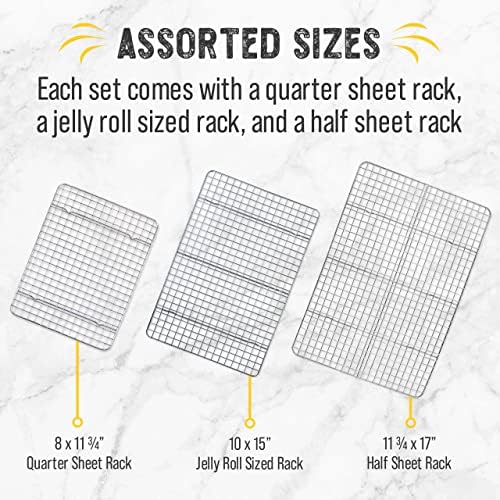 Checkered Chef Cooling Racks for Cooking and Baking - Cooling Wire Rack