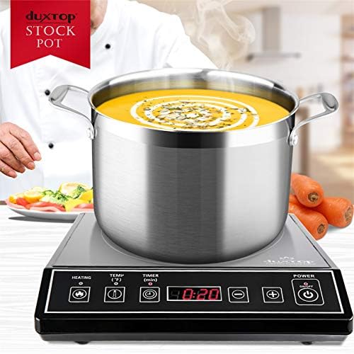 Duxtop Tri-Ply Stainless Steel Stock Pot with Lid 8 Quart