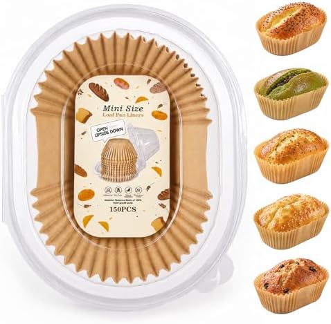 150 Pcs Mini Loaf Pan Liners Compatible with Wilton Mini Loaf Pan