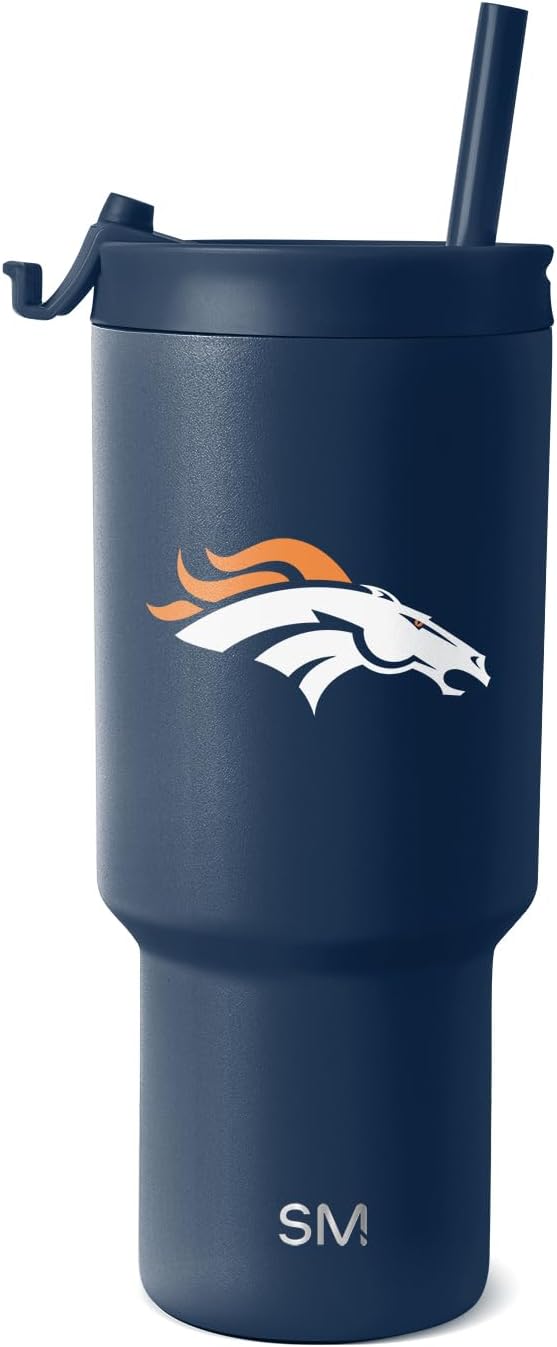 Simple Modern Officially Licensed NFL 30oz Tumbler with Flip Lid and Straws | Football Insulated Stainless Steel Cup | Gifts for Men Women | Trek Collection