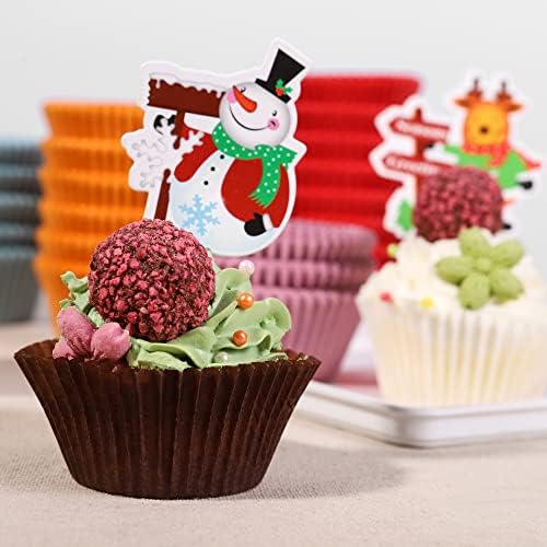 Bake Choice 200pc Standard Cupcake Liners for Baking, Rainbow Muffin Liners