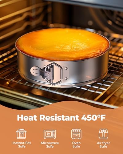 Kootek Cake Pan, Nonstick Springform Pan with Removable Bottom, 9 Inch Round Cheesecake Cake Baking Pans (Pack of 2)