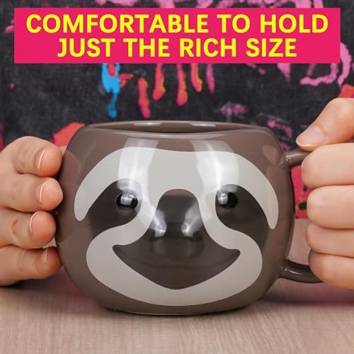 Sloth Coffee Mug, Ceramic Tea Mug, 15 oz