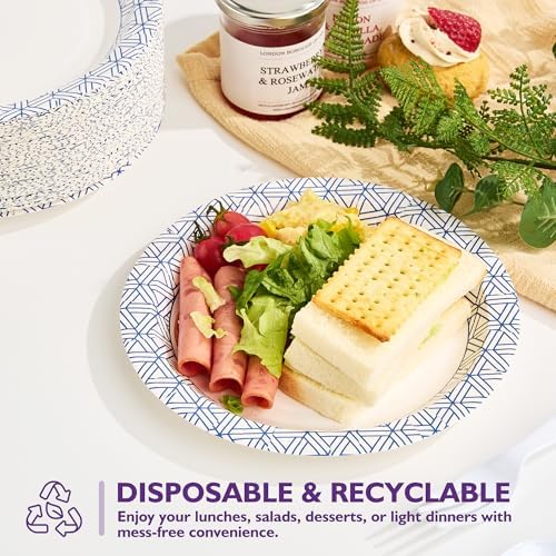 Disposable Paper Plates 8.5 Inch 300 Count