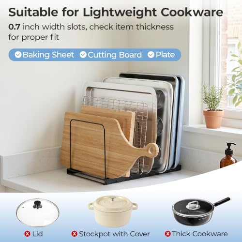 ORDORA Cutting Board Holder, Kitchen Organizer for Lightweight Cookware