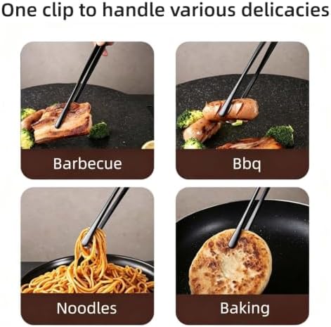 Kitchen Tongs Stainless Steel Metal Tweezers Tongs for Cooking BBQ & Daily