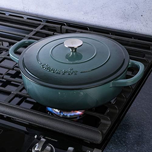 Crock-Pot Crock Pot Artisan Enameled Cast Iron Braiser W/Lid, 5 Quart, Slate Gray (Pack of 2)