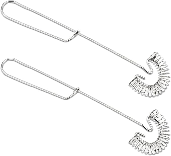 2 Pack Stainless Steel Spring Coil & Flat Whisks - Scandinavian Handheld Design for Eggs, Cream, Sauces, Gravy - Spiral Whipper Blender Beater Cooking Tools