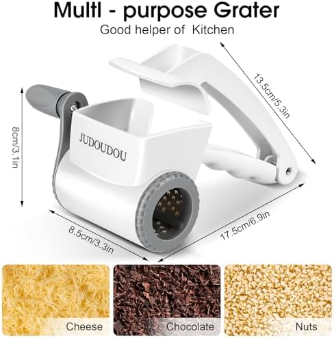 Cheese Grater Hand Crank,Classic Rotary Parmesan Cheese Shredder Handheld