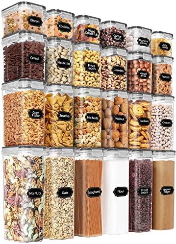 PRAKI Airtight Food Storage Containers Set with Lids - 24 PCS, BPA Free