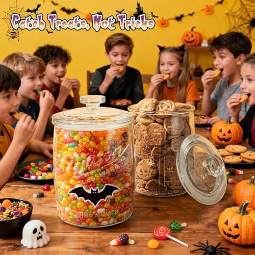 1 Gallon Glass Cookie Jar, Airtight Lid & Wide Mouth Mason Jar