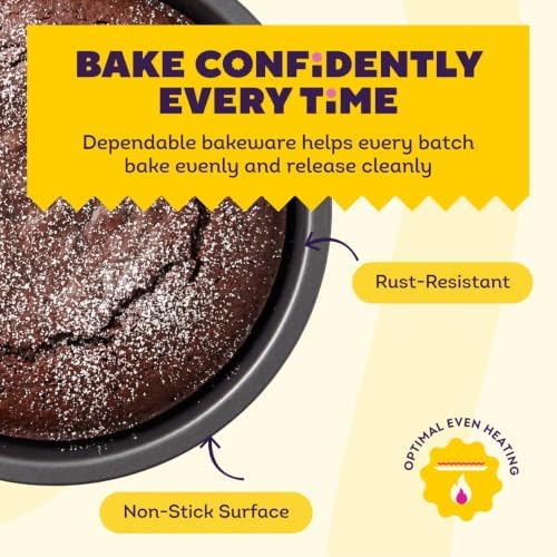 Wilton Silver Non-Stick Round Cake Pan, Made Without PFAS, 8 in.