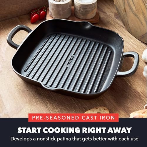 GreenPan x Bobby Flay 11" Pre-Seasoned Cast Iron Square Grill Pan