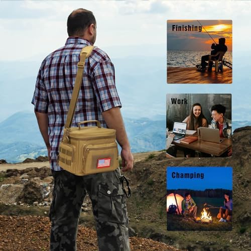 Lunch Box for Men, 12L Leakproof Tactical Lunch Bag Large Cooler for work